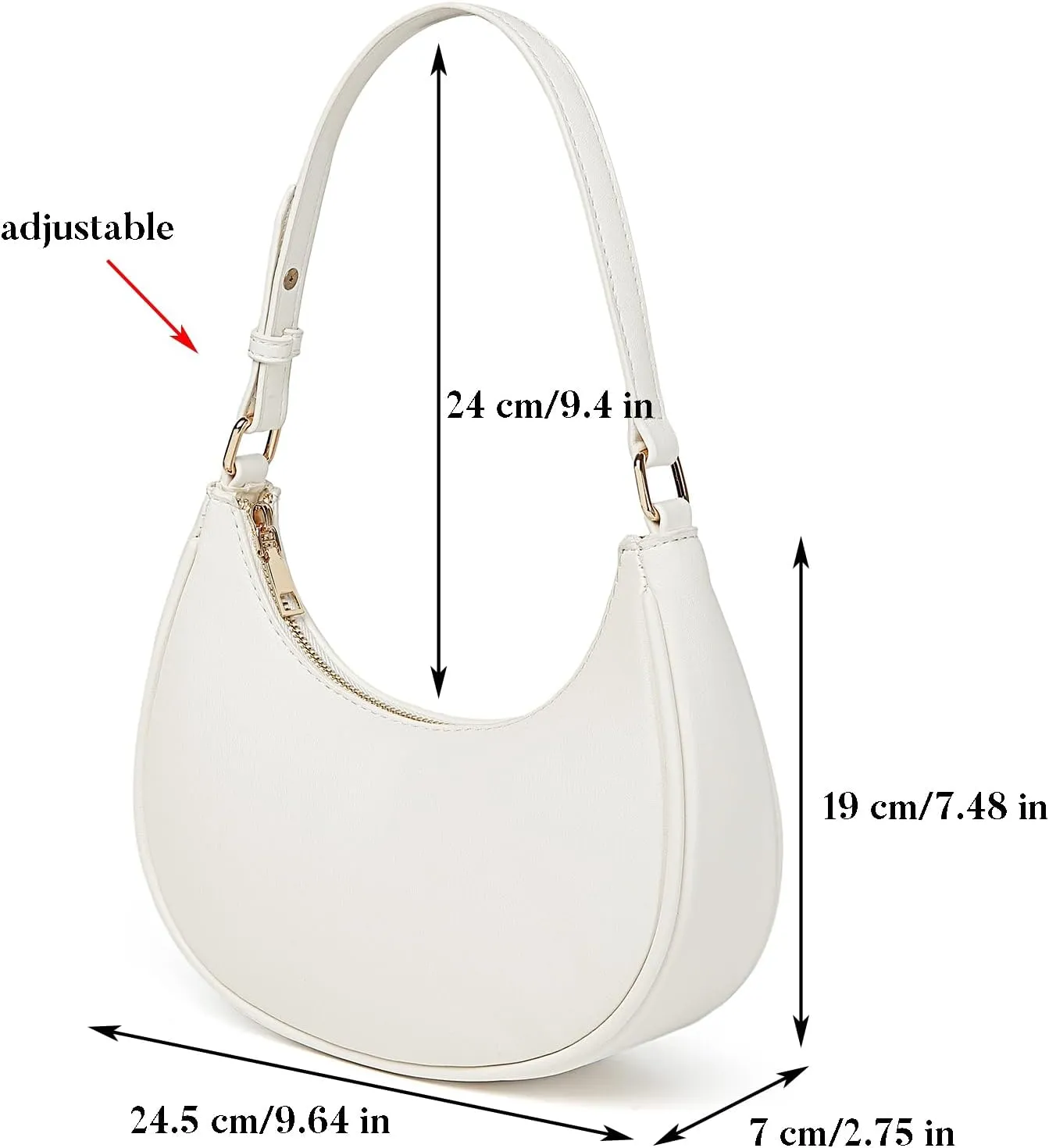 Barabum Retro Classic Hobo Clutch Shoulder Tote Clutch HandBag with Zipper Closure for Women