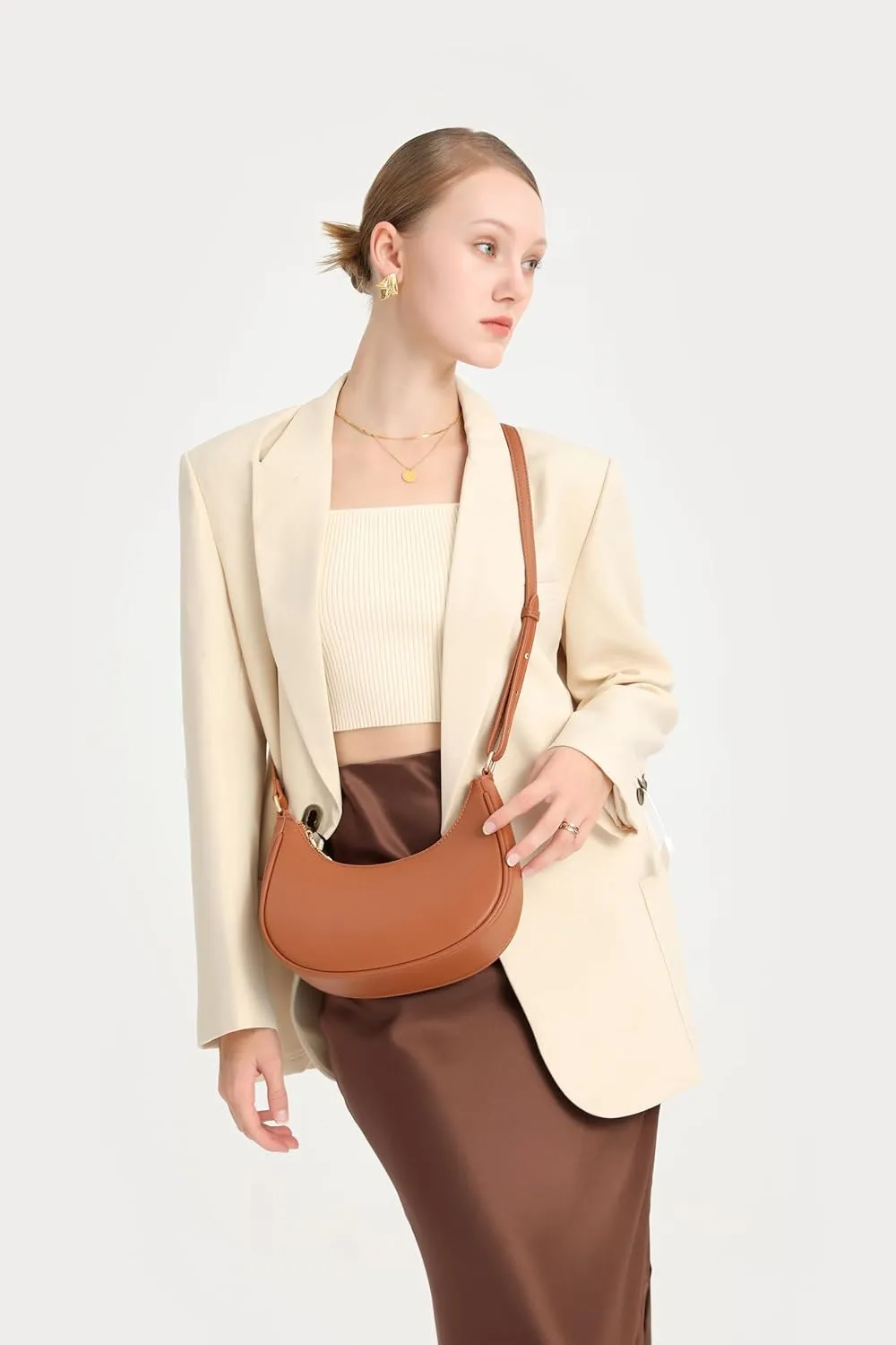 Barabum Retro Classic Hobo Clutch Shoulder Tote Clutch HandBag with Zipper Closure for Women
