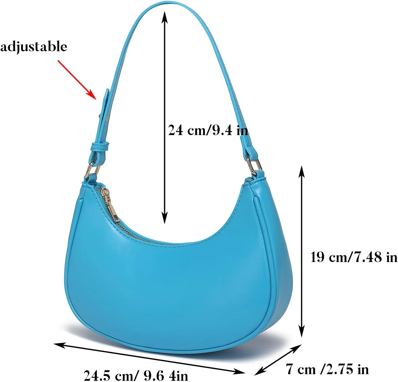 Barabum Retro Classic Hobo Clutch Shoulder Tote Clutch HandBag with Zipper Closure for Women