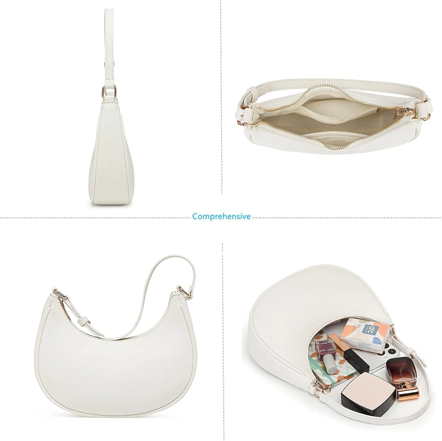 Barabum Retro Classic Hobo Clutch Shoulder Tote Clutch HandBag with Zipper Closure for Women