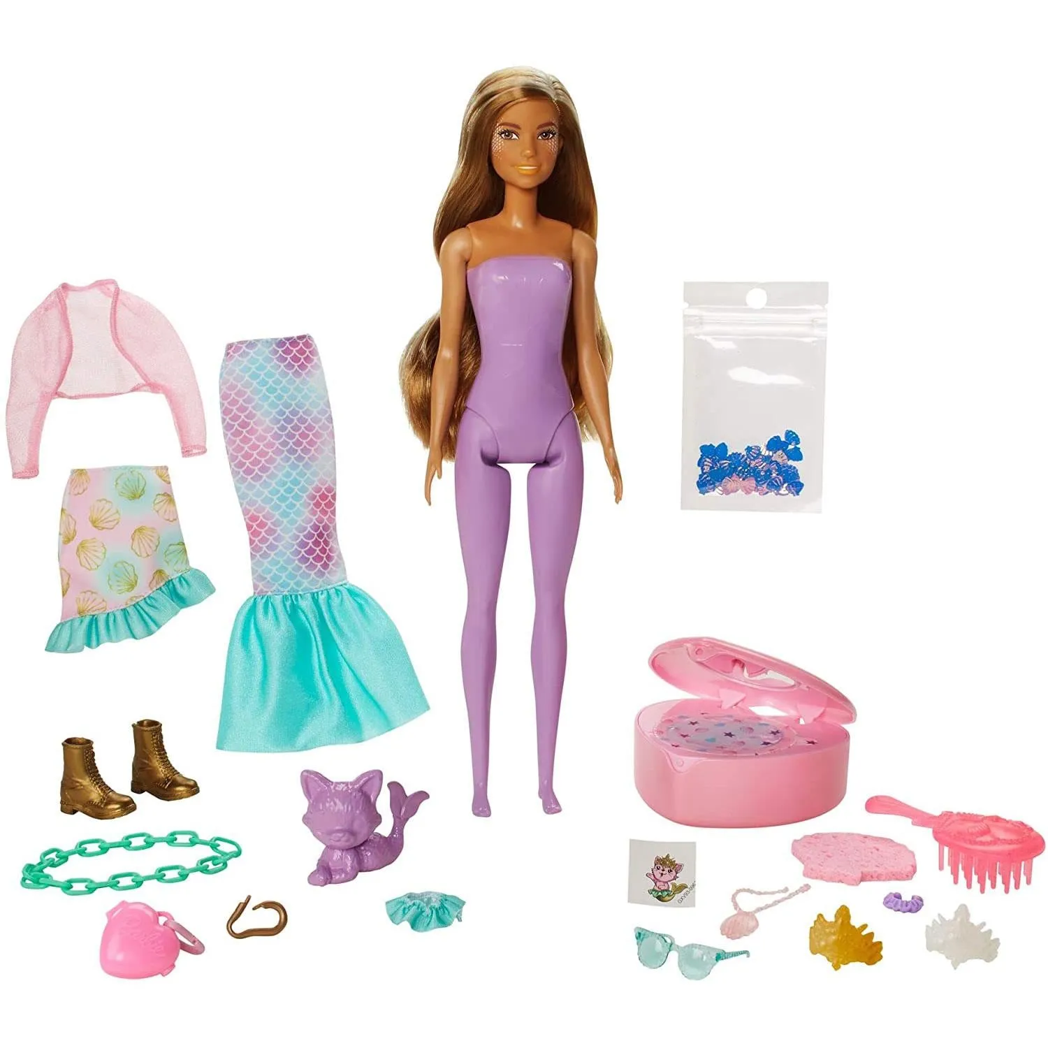 Barbie Color Reveal Peel Mermaid Fashion Doll with Accessories