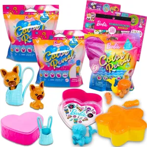 Barbie Ultimate Play Set - 3 Piece Bundle with Color Reveal Doll, Petes, Blind Bags & Stickers