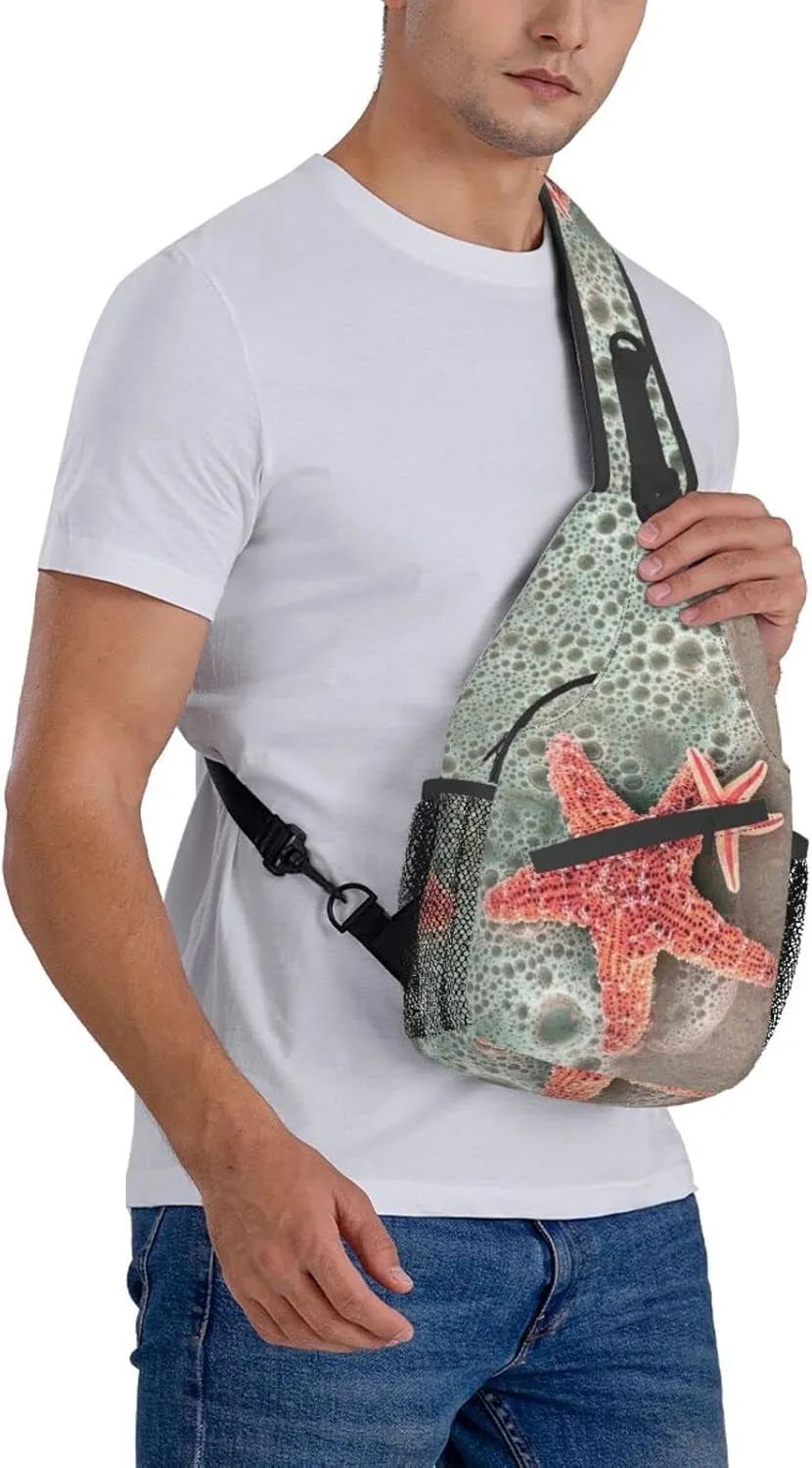 Beach Sling Bag Palm Crossbody Chest Daypack Casual Backpack Beach Shoulder Bag