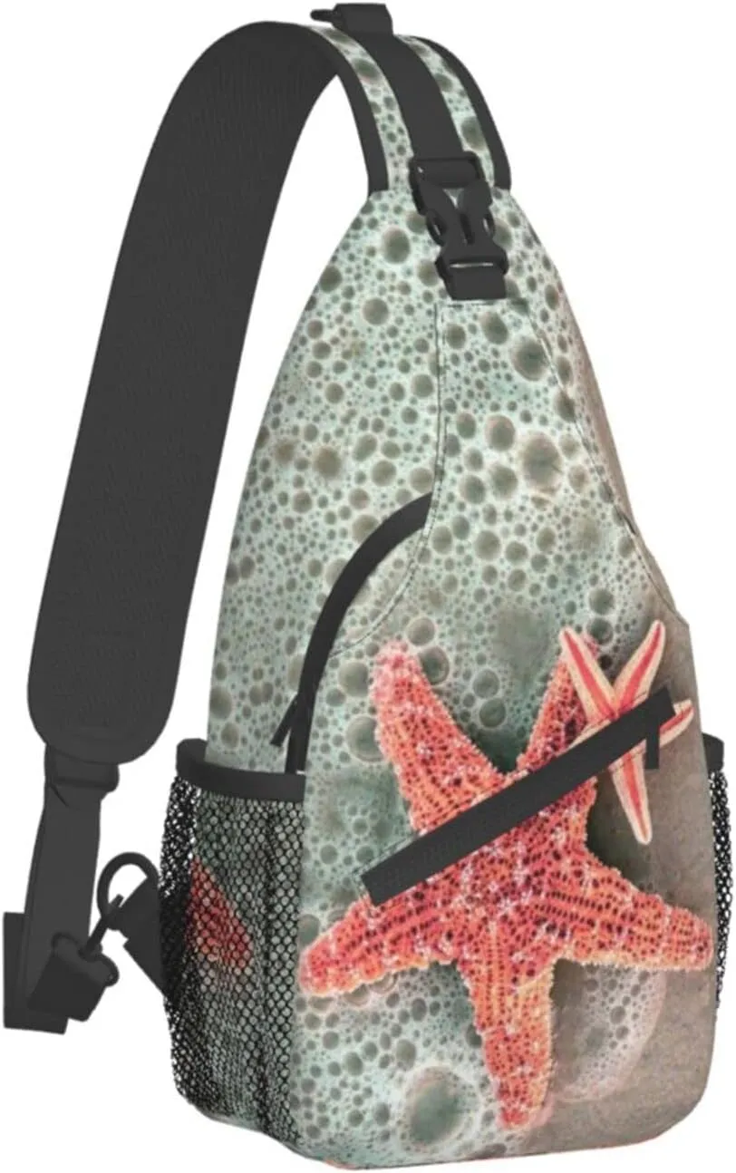 Beach Sling Bag Palm Crossbody Chest Daypack Casual Backpack Beach Shoulder Bag