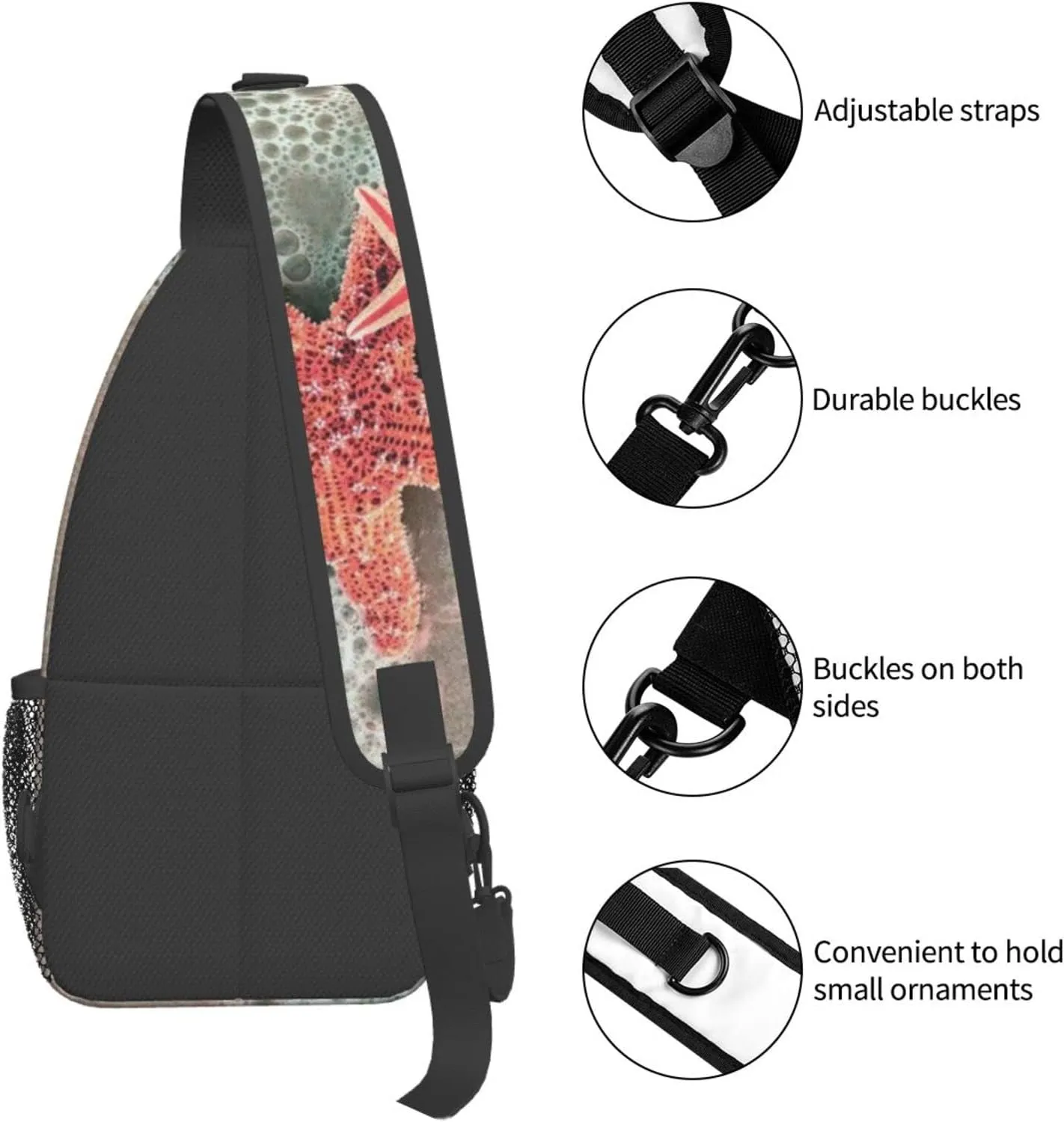 Beach Sling Bag Palm Crossbody Chest Daypack Casual Backpack Beach Shoulder Bag