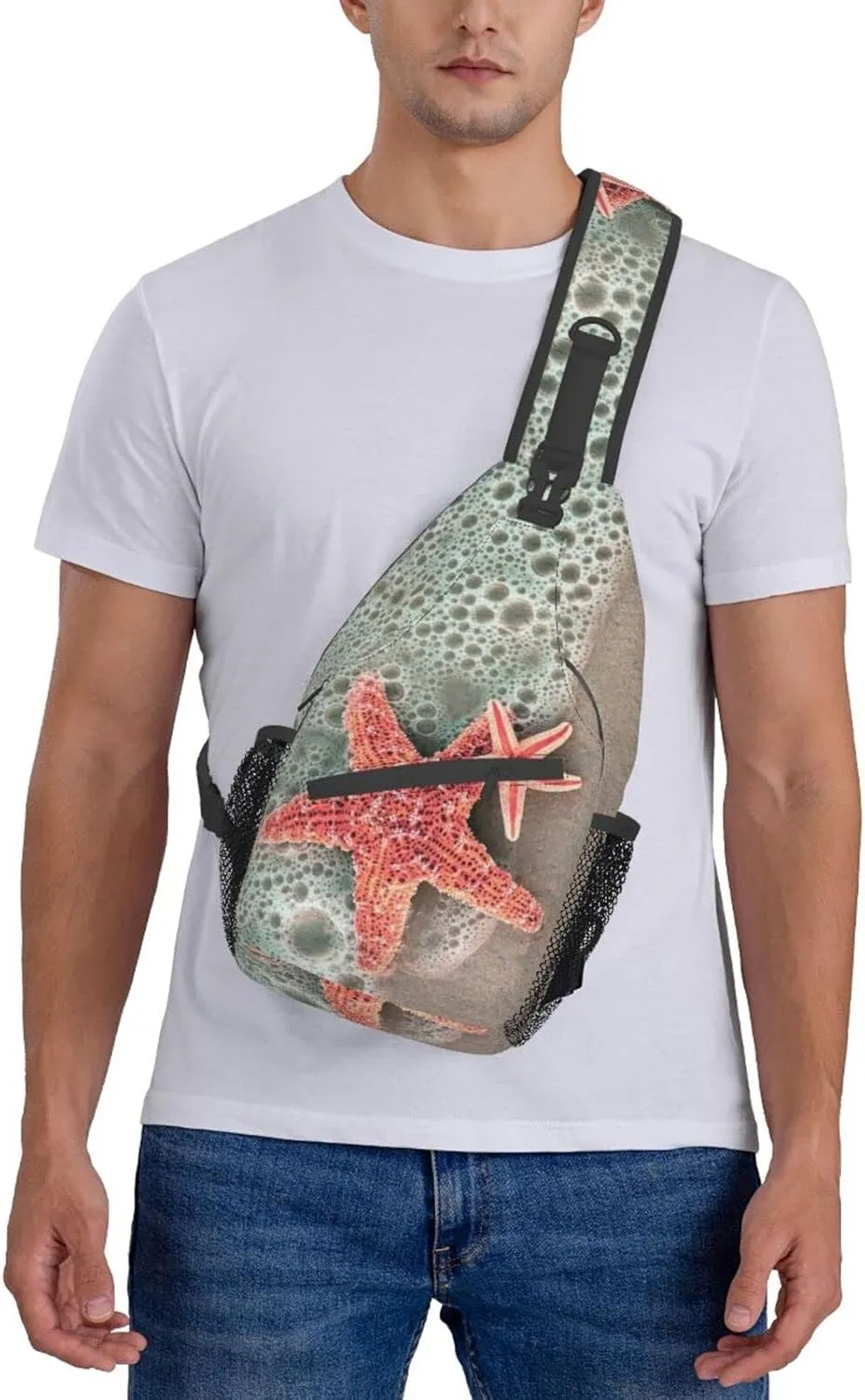 Beach Sling Bag Palm Crossbody Chest Daypack Casual Backpack Beach Shoulder Bag