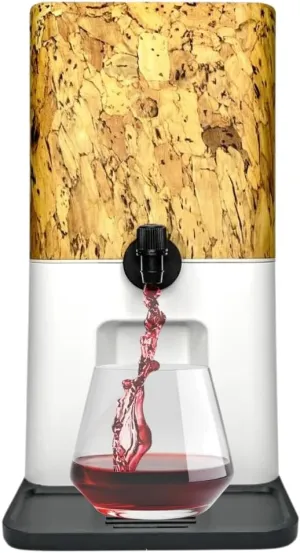 BEBLY Premium Box Wine Dispenser and Drink Dispenser | 3L Cork Design | Includes a 3 Liter Reusable, Freezable BPA Free Bag for Any Beverage | Insulated to Chill Drinks Inside or Outside for Hours