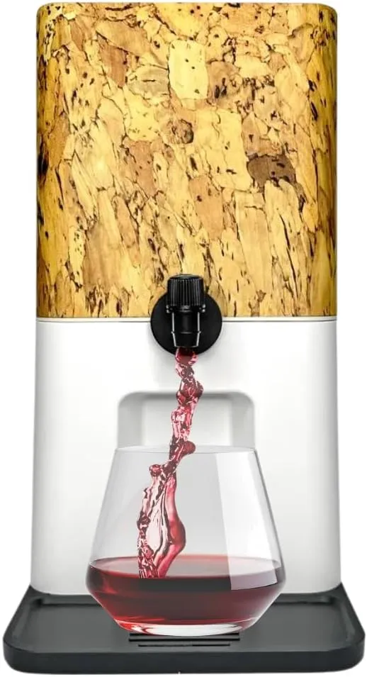 BEBLY Premium Box Wine Dispenser and Drink Dispenser | 3L Cork Design | Includes a 3 Liter Reusable, Freezable BPA Free Bag for Any Beverage | Insulated to Chill Drinks Inside or Outside for Hours