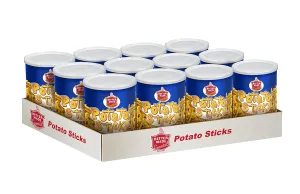 Better Made Potato Sticks 5oz Canister - (Original, 12 Can Tray) - Shoestring Potato Sticks - Gluten Free - Crunchy, Crispy Snack from Fresh Potatoes - Resealable Lid
