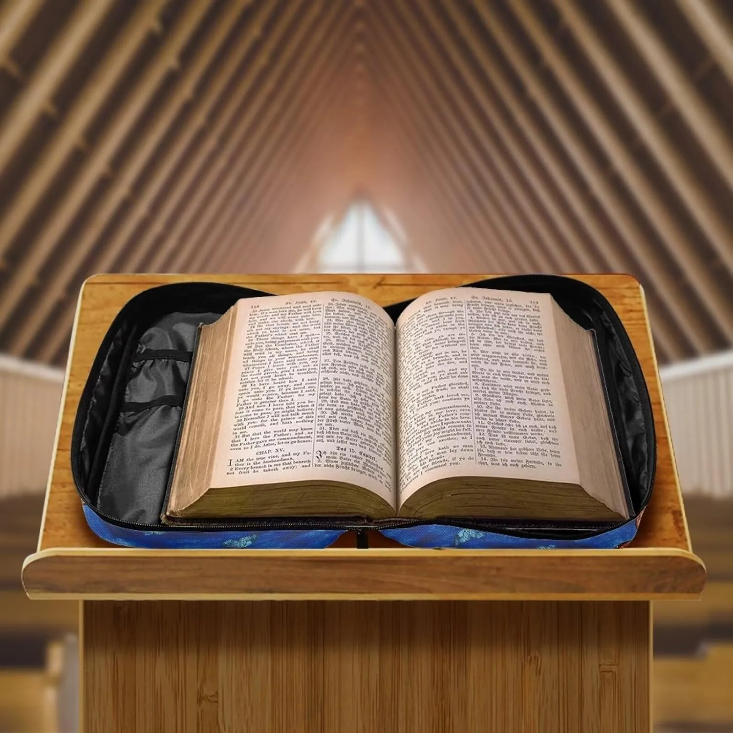 Bible Tote Bags for Women Men Bible Covers for Women Men with Pockets Western Bible Case Book Covers for Bibles