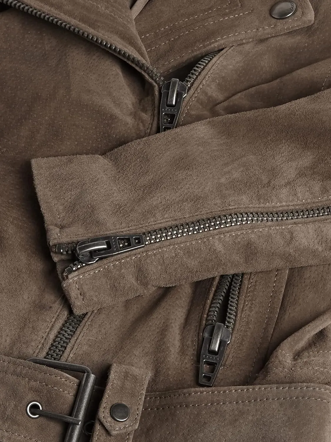 [BLANKNYC] womens Luxury Clothing Cropped Suede Leather Motorcycle Jackets, Comfortable & Stylish Coats