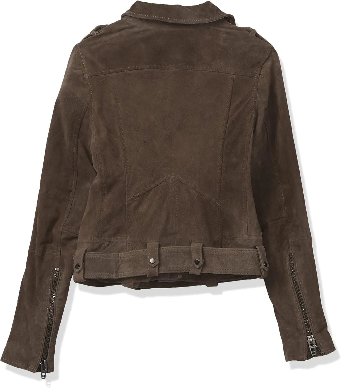[BLANKNYC] womens Luxury Clothing Cropped Suede Leather Motorcycle Jackets, Comfortable & Stylish Coats
