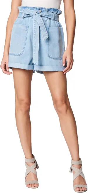 [BLANKNYC] Womens Luxury Clothing Paper Bag Cuffed Denim Shorts with Self Belt
