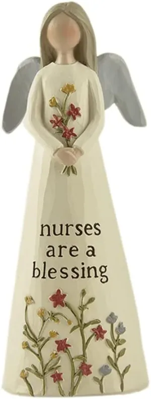 Blossom Bucket 211-12877 Nurses are a Blessing Angel Figurine, 5-inch Height