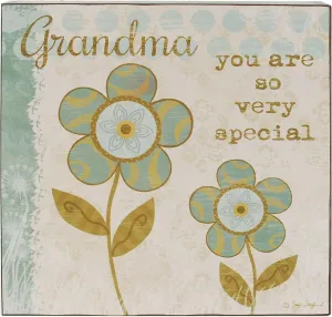 Blossom Bucket Grandma Special' Wall Box Sign W/Flower Home décor