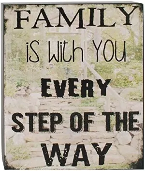 Blossom Bucket "Family is with You Wall Box Sign, 7.75" x 9.75"
