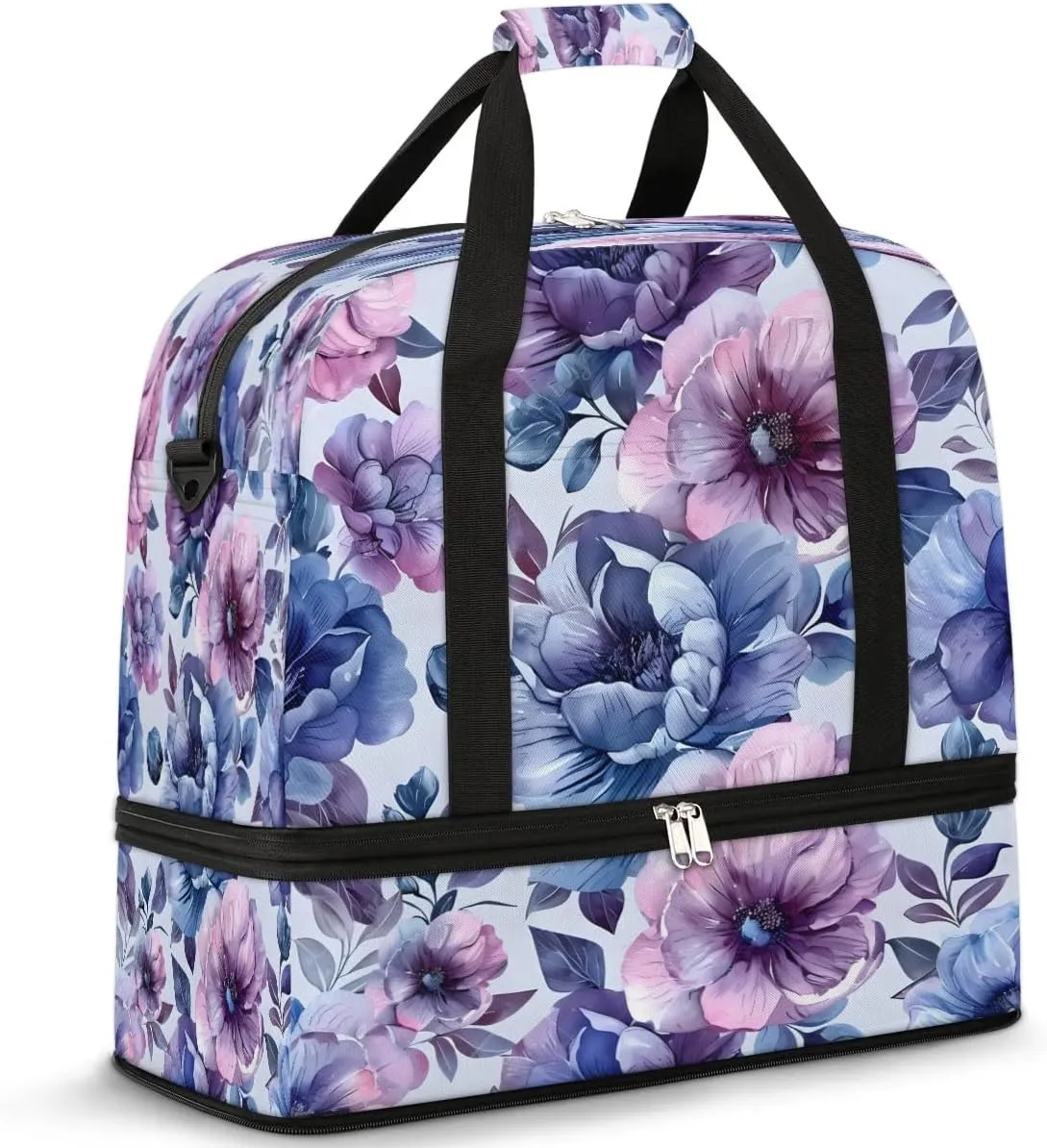 Blossom Gala Travel Duffel Bag, Travel Essentials, Gym Bag for Women, Weekender Overnight Bag With Shoes Compartment, Carry On Bags for Airplanes