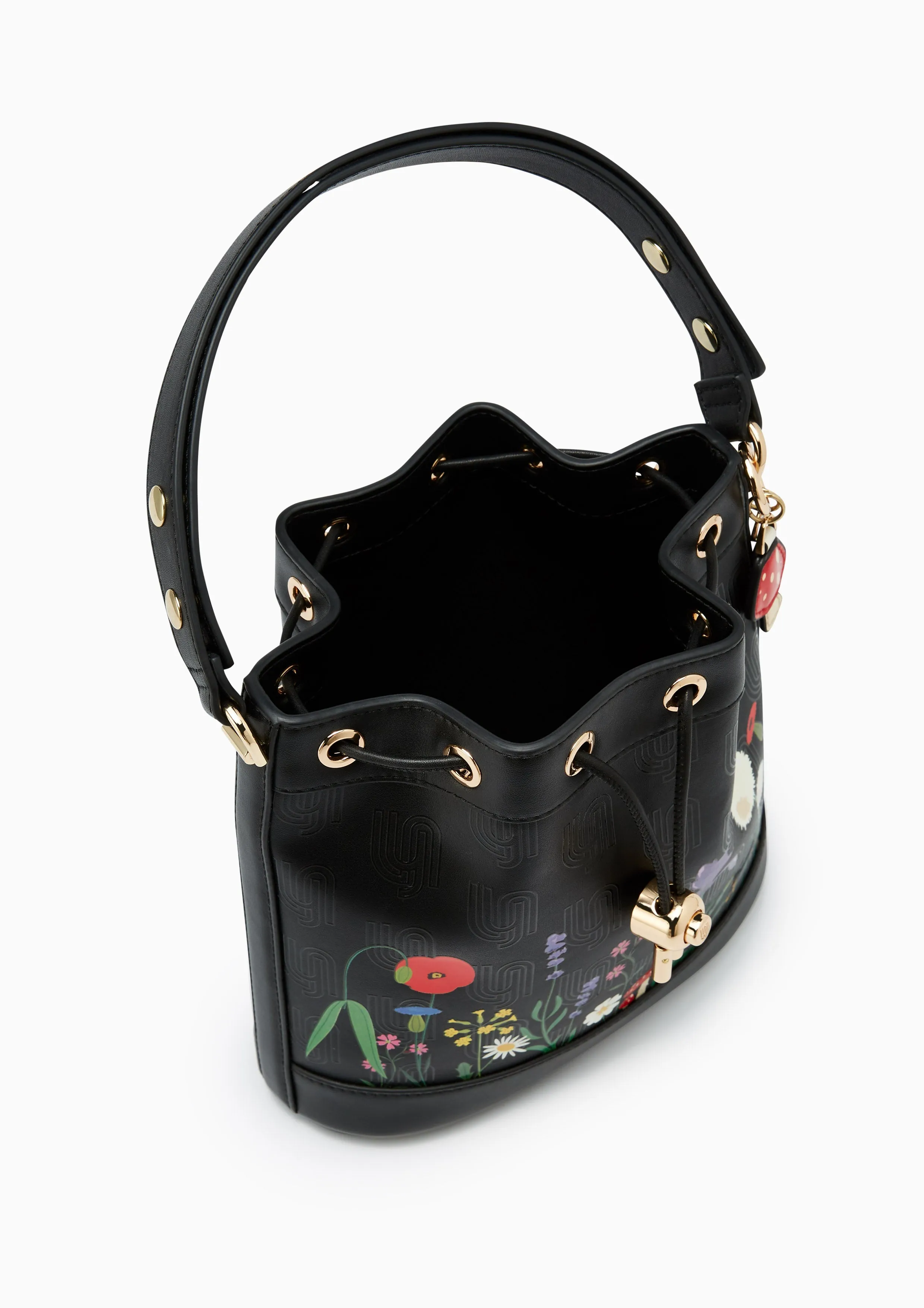 Blossom Infinite Bucket Bag - Printed Black