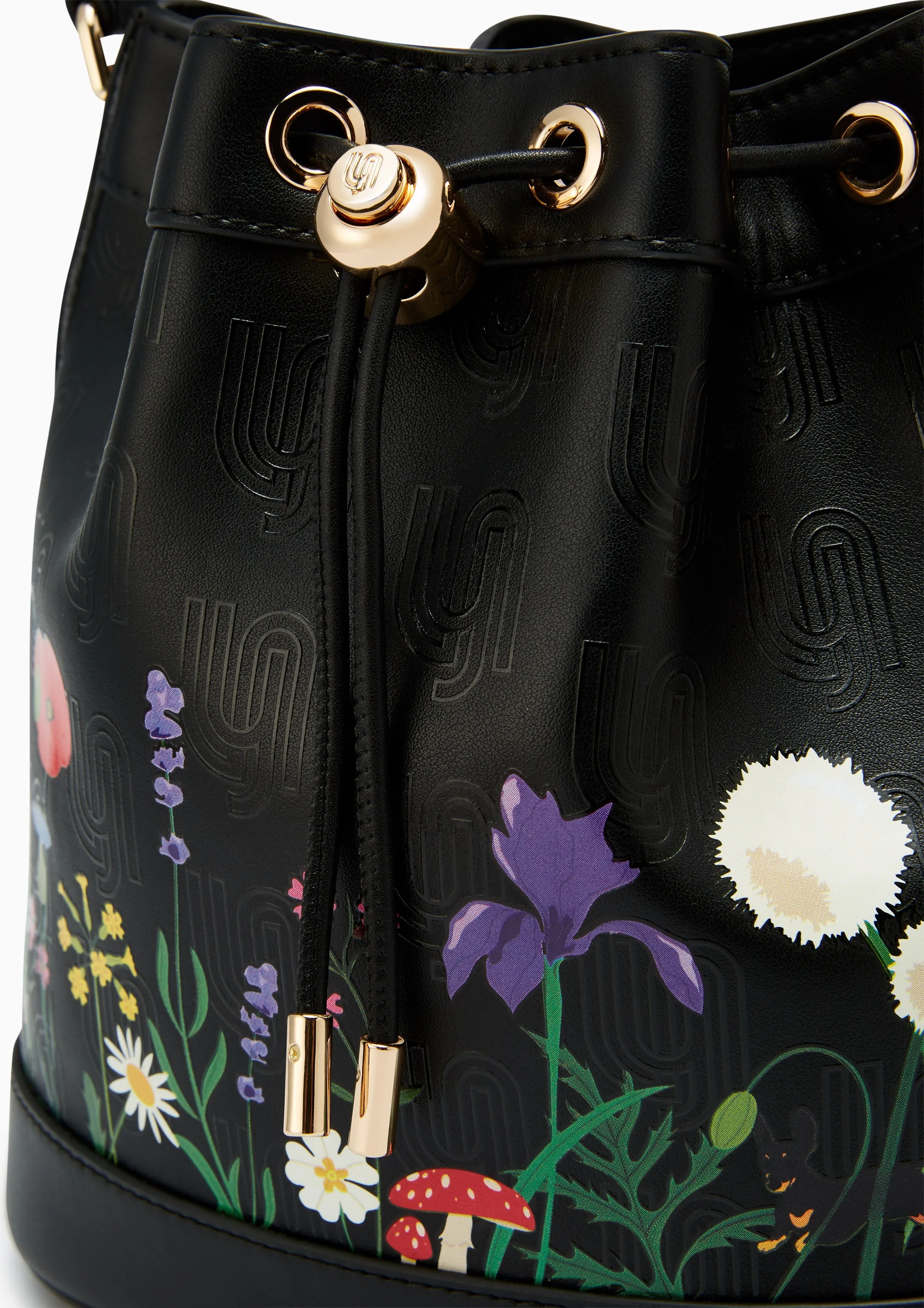 Blossom Infinite Bucket Bag - Printed Black