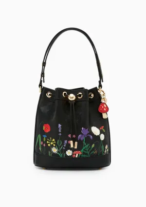 Blossom Infinite Bucket Bag - Printed Black