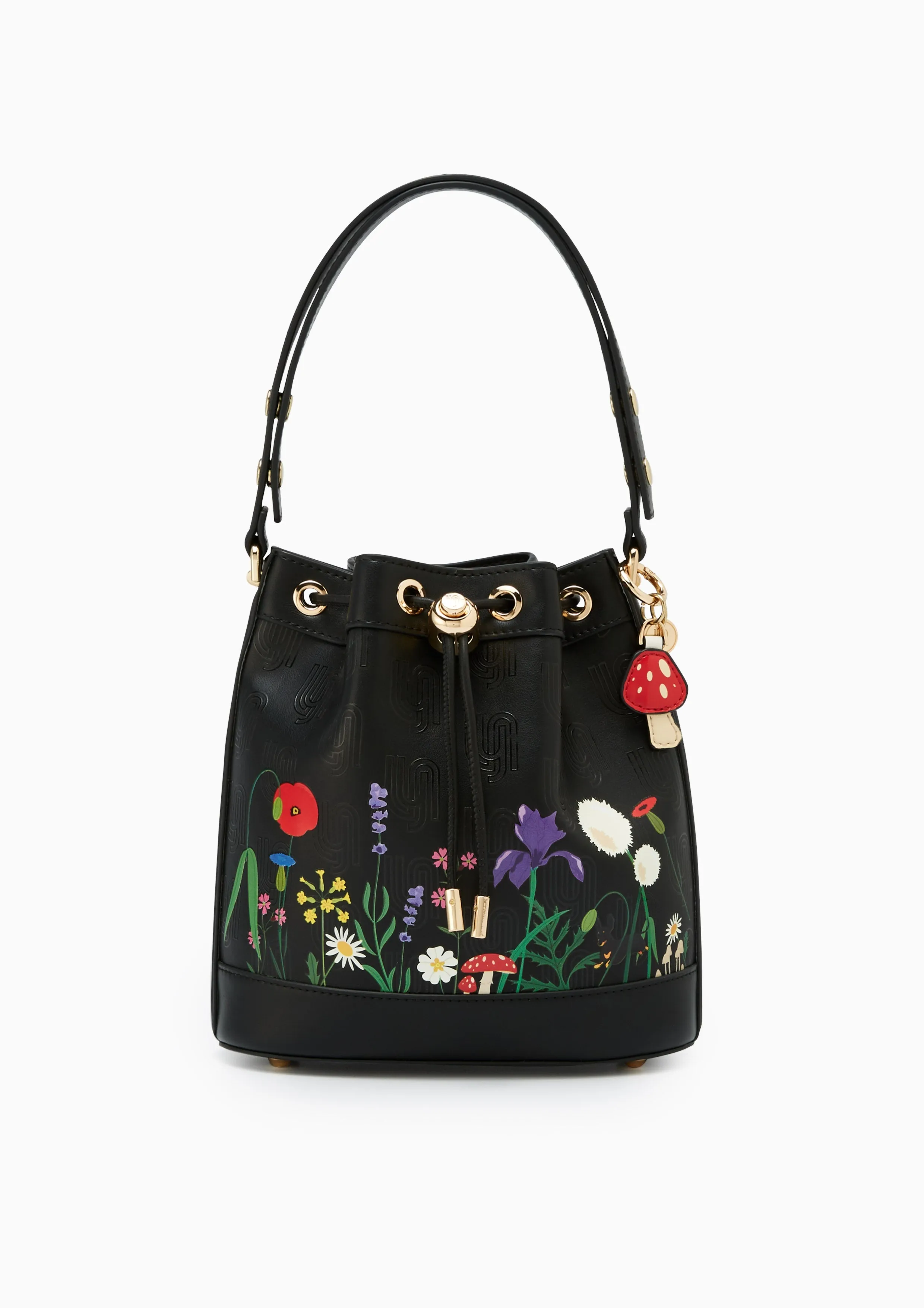 Blossom Infinite Bucket Bag - Printed Black