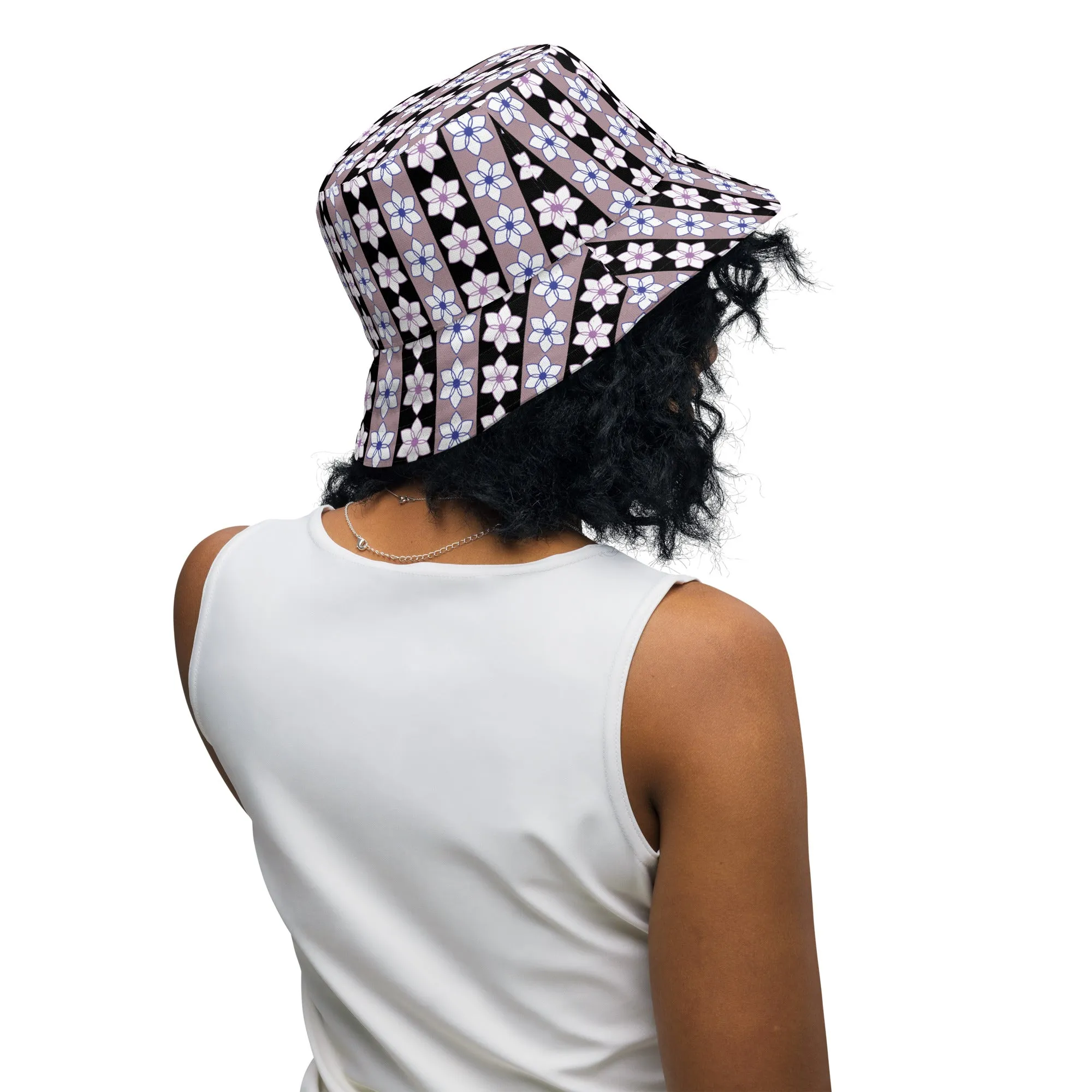 Blossom Stripes Reversible Bucket Hat
