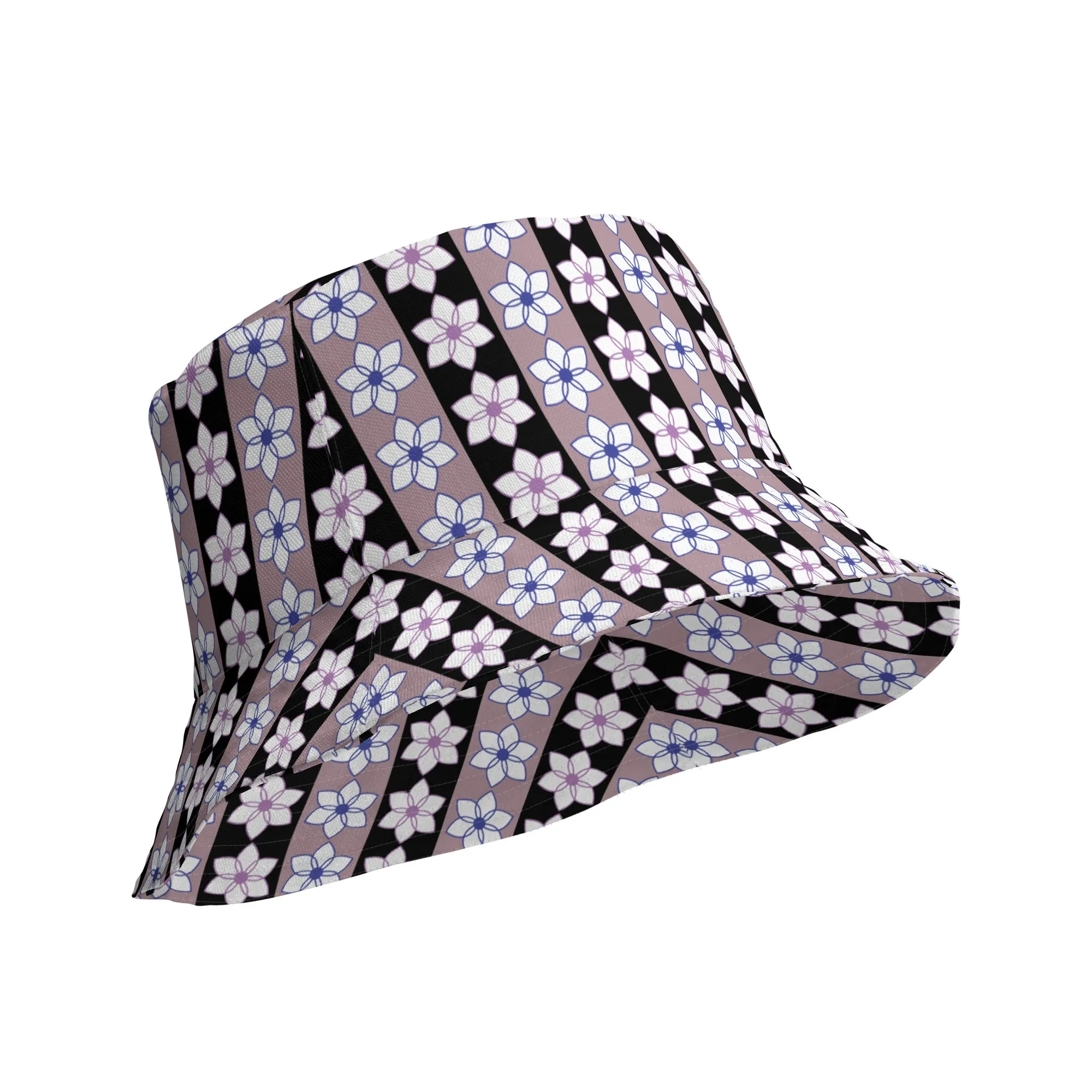 Blossom Stripes Reversible Bucket Hat