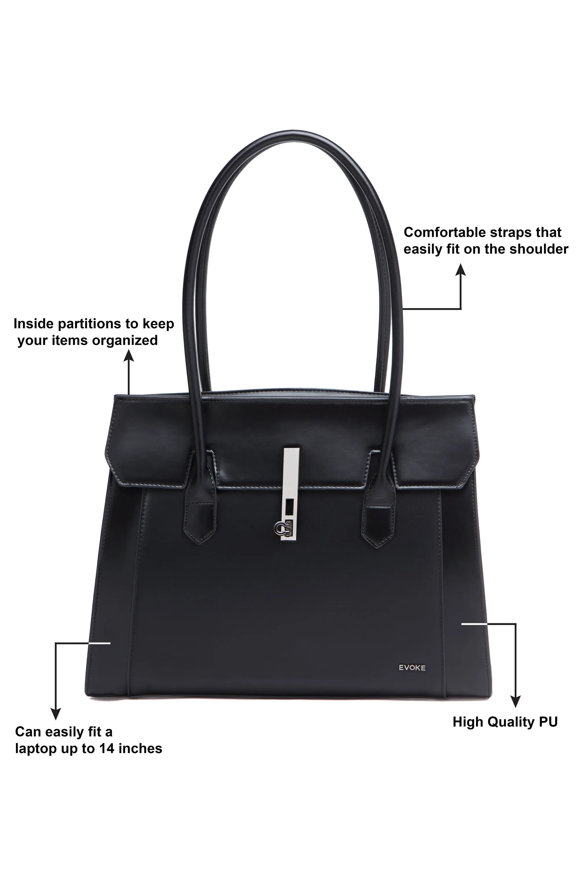 BLOSSOM STRUCTURED TOTE BAG 275 BLACK