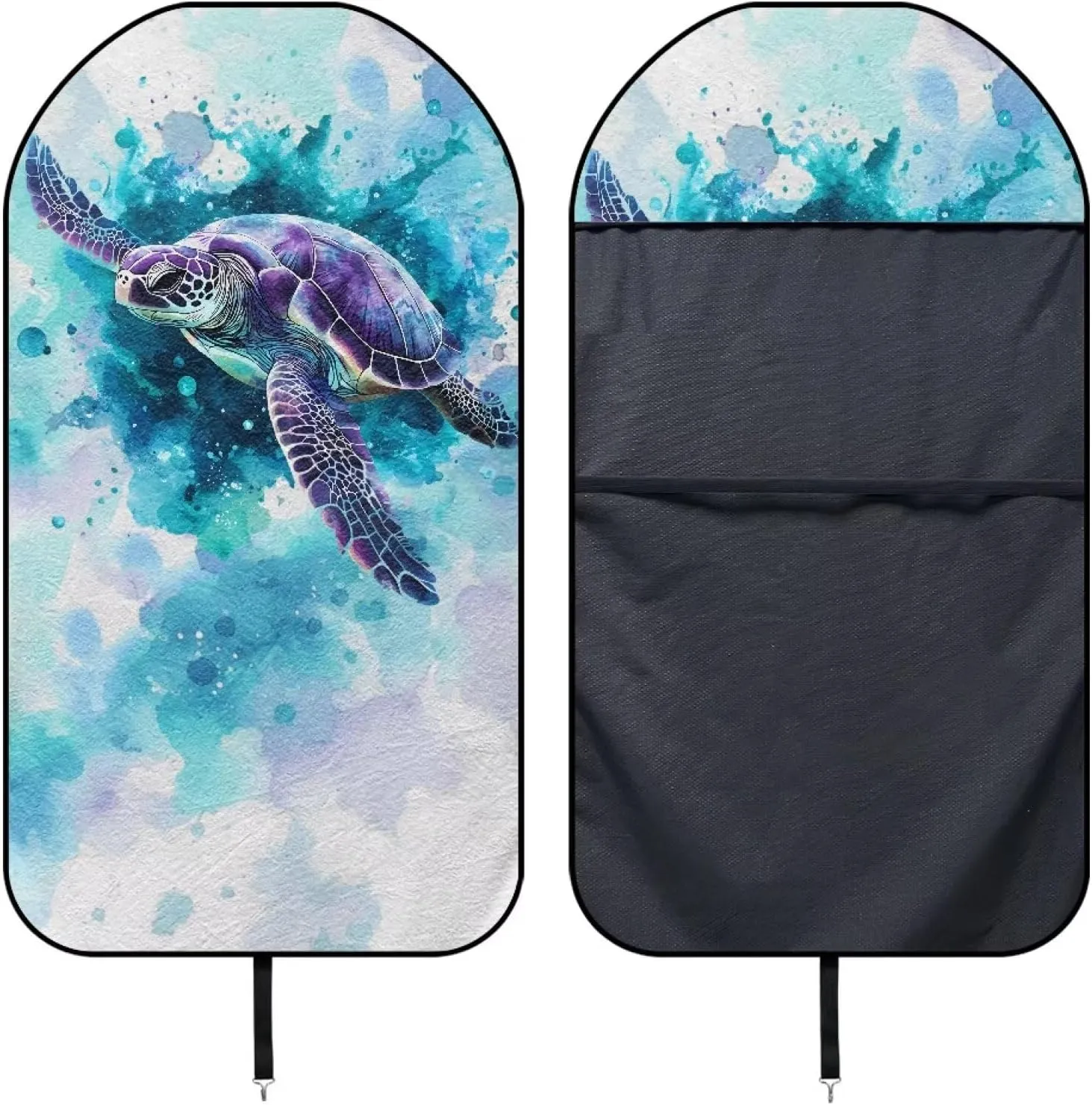 Blue Turtle Car Seat Cover Front Seats Only Universal Fit Most Cars Easy to Install Anti-Slip Back Fabric Waterproof Bucket Towel Seat Covers for Trucks SUV Jeep