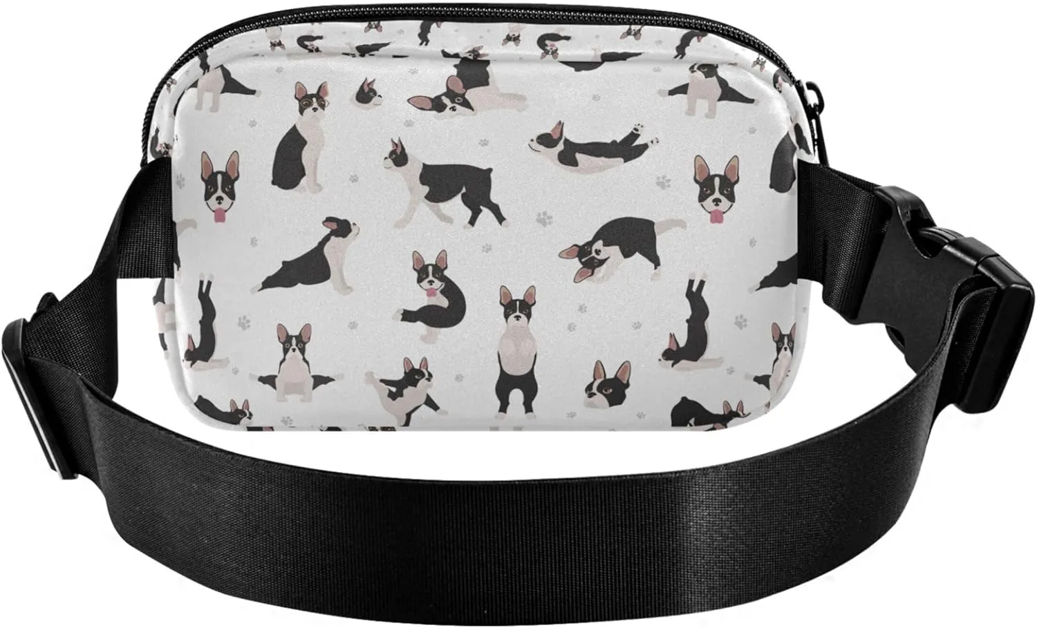 Boston Terrier Yoga Dog Womens Fanny Pack Anti Theft Belt Bag Waterproof Fashion Travel Waist Pouch