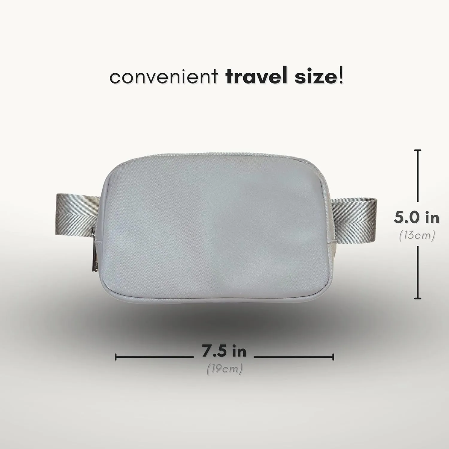 Boutique Belt Bag | Crossbody Bag Fanny Pack for Women Fashionable | Cute Mini Everywhere Bum Hip Waist Pack | Small Fashion Travel Chest Bag | Silver Accessories | Adjustable Small Strap | Stone