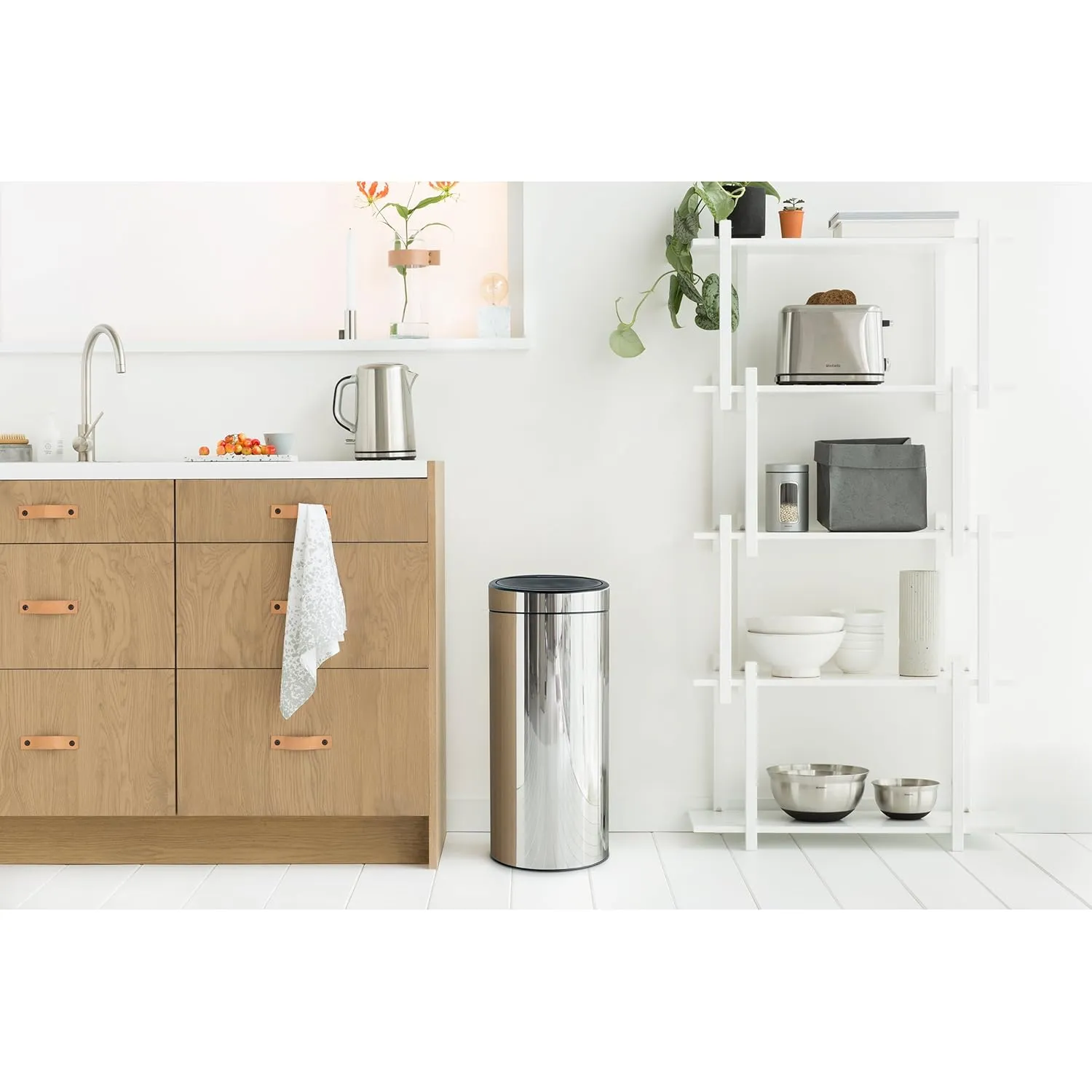 Brabantia Touch Trash Can New, 8 gallon