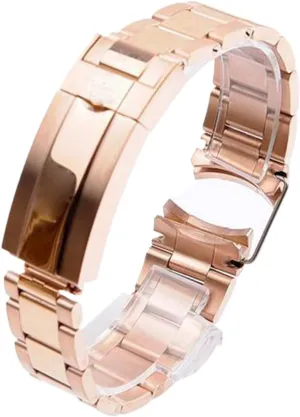 Bracelet Compatible With Accessories Band Chain Steel (Color : Rose Gold, Size Logo)