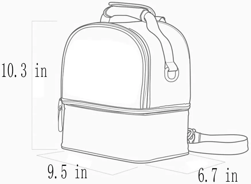 Breastmilk Bottles Cooler Bag with Ice Pack,Nylon Breast Pump Bag Backpack with Cooler Compartment,Fits 6 Bottles Up to 9 Ounces,Double Layer Breast Pump Carrying Bag for Nursing Moms，Grey