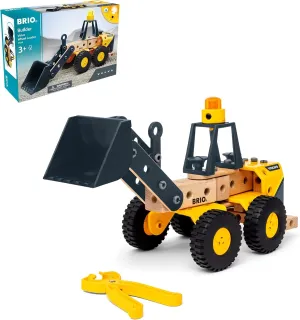 BRIO Builder - 34598 Volvo Wheel Loader | Educational Construction Toy for Kids Age 3 Years Up