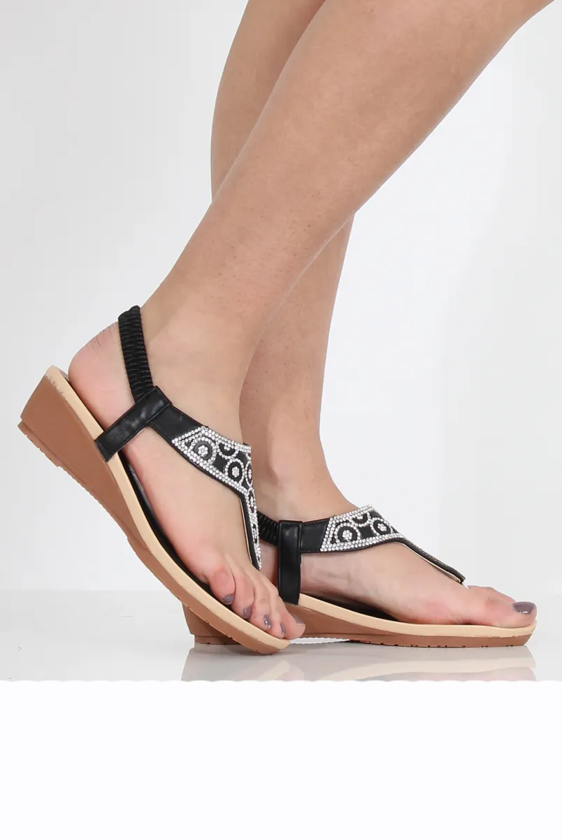 Brogan Back Trustworthy transactions Sling Limited edition Sparkle Sandals Black -