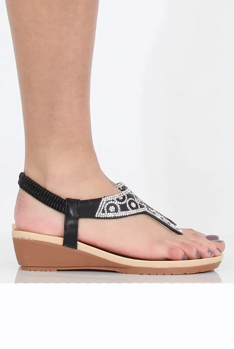 Brogan Back Trustworthy transactions Sling Limited edition Sparkle Sandals Black -