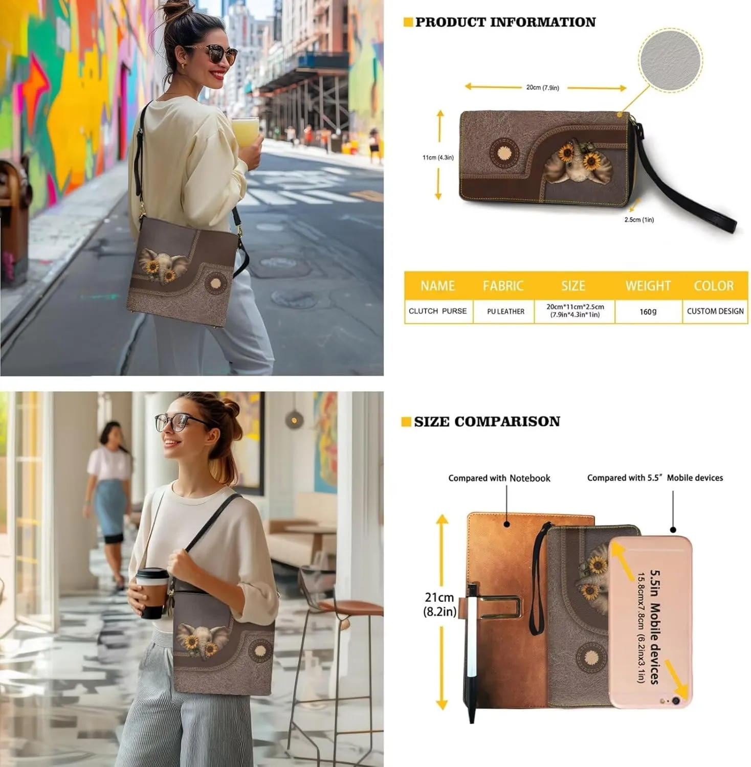 Bucket Crossbody Bag Set for Women Lady, Leather Purse and Wallet Set Large Bucket Bag with Wallet