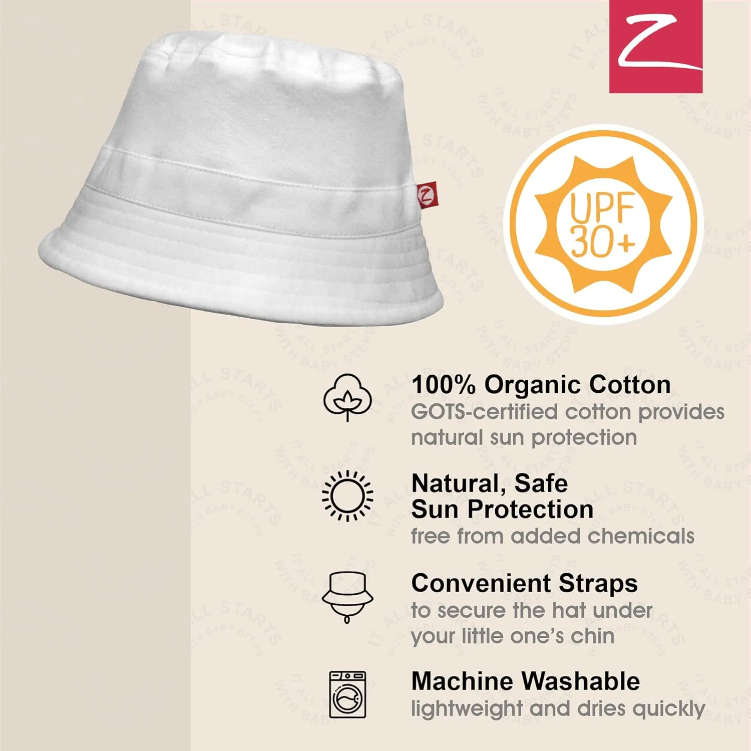 Bucket Sun Hat - White