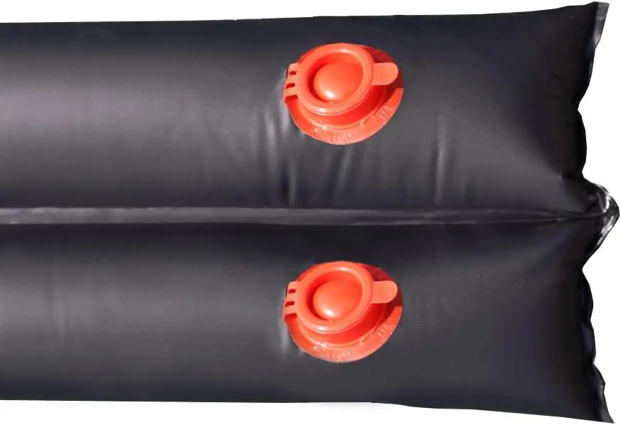 Buffalo Blizzard Black 10-Foot Long Double Chamber Water Bags | 12 Pack | 22-Gauge Heavy-Duty Vinyl Material | Secures Winter Cover to Rectangular Swimming Pools