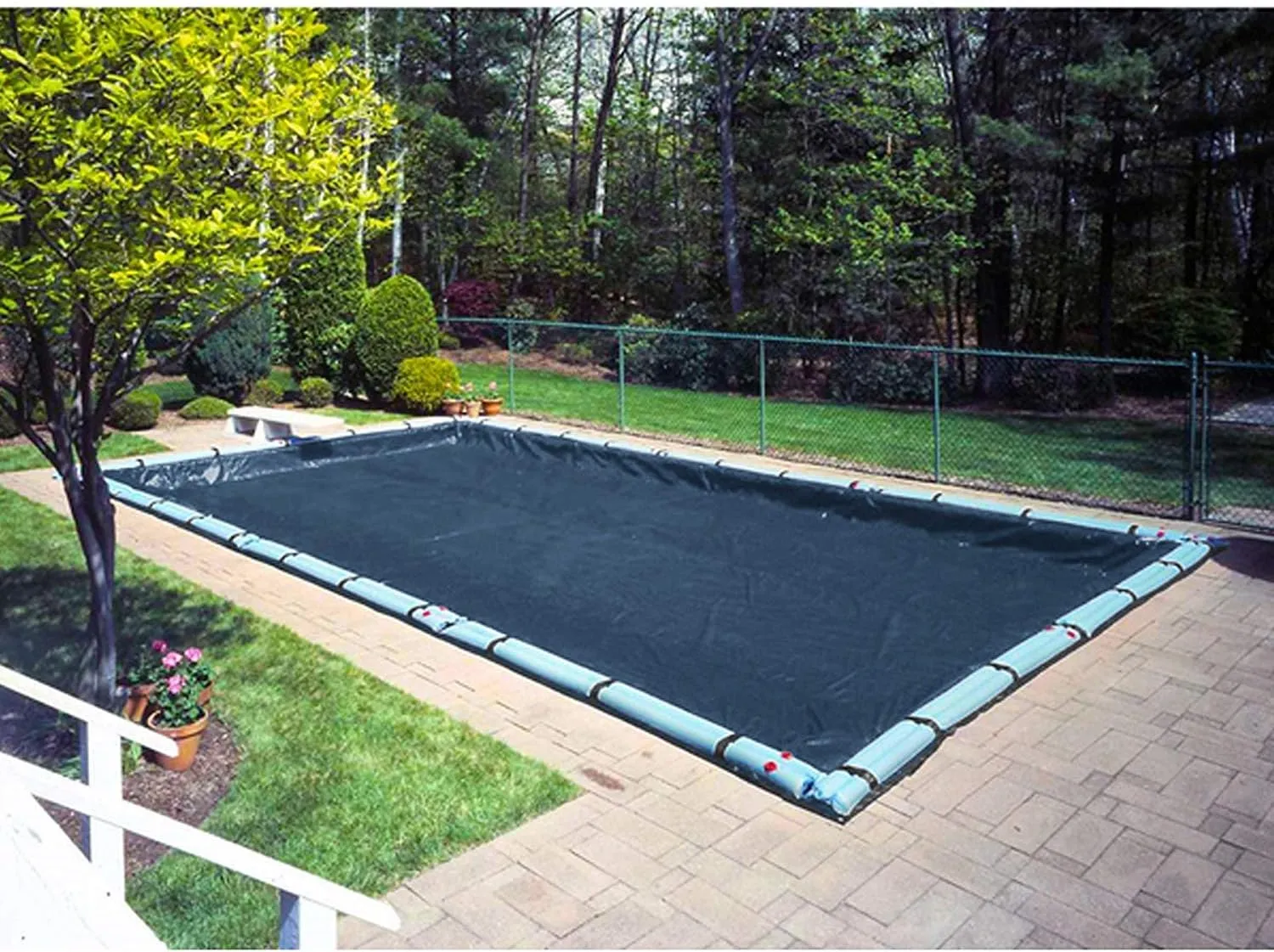 Buffalo Blizzard Blue 10-Foot Long Double Chamber Water Bags | 12 Pack | 22-Gauge Heavy-Duty Vinyl Material | Secures Winter Cover to Rectangular Swimming Pools