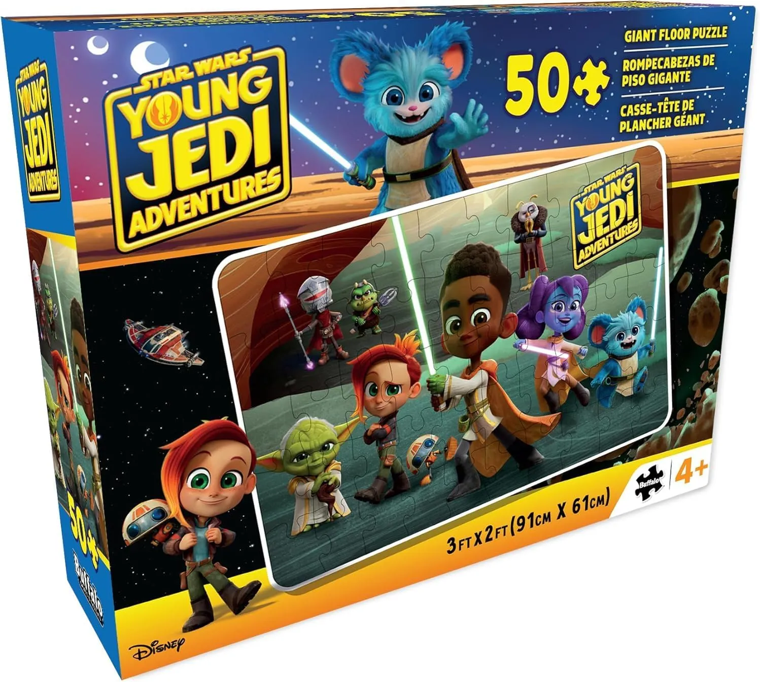 Buffalo Games - Star Wars - Young Jedi Adventures - 50 Piece Jigsaw Puzzle for Families Challenging Puzzle Perfect for Game Nights - Finished Size is