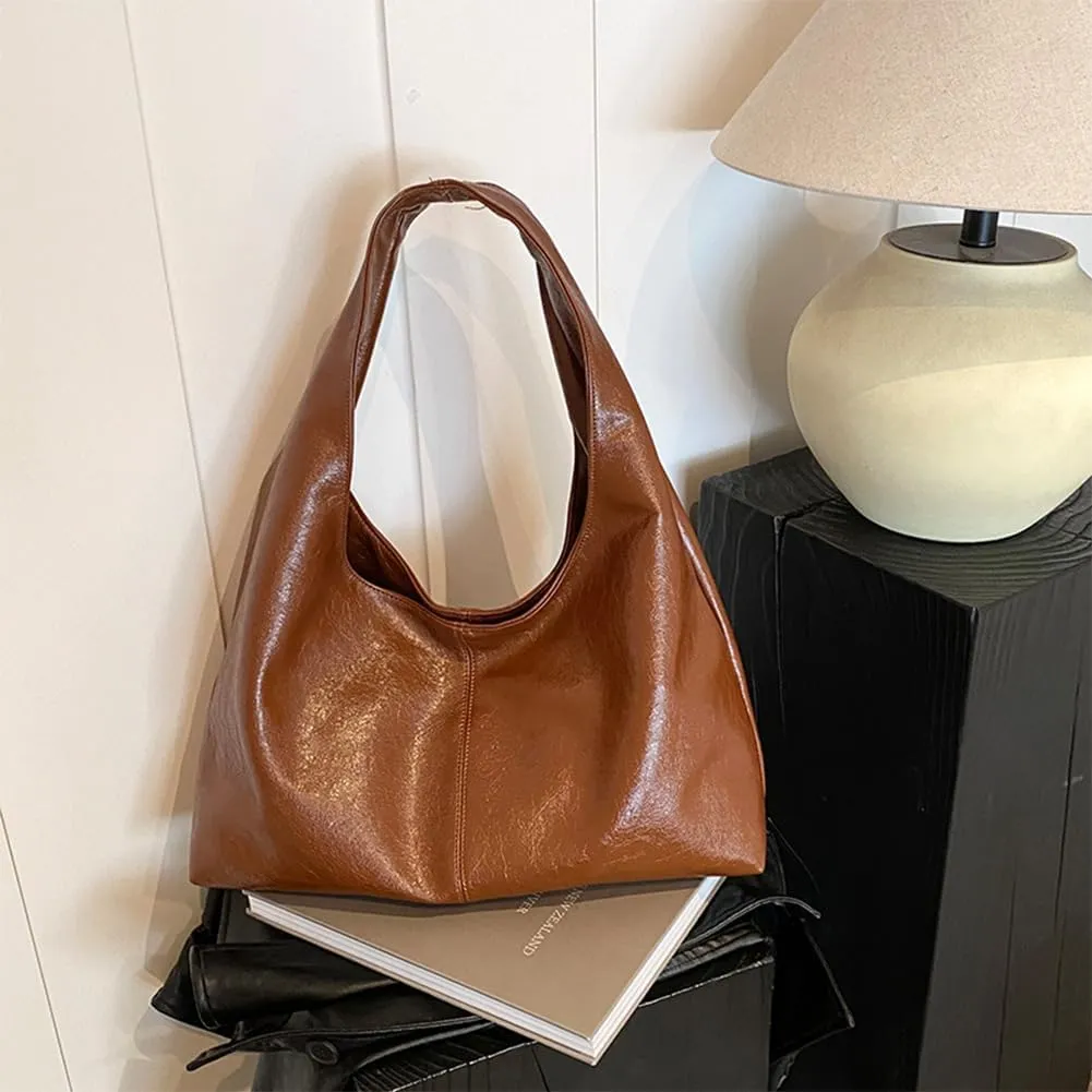 Burgundy Purse Large Tote Bags for Women Slouchy Hobo Bag Leather Hobo Bags for Women