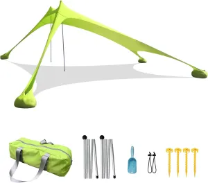 Camping Tarp Sun Shelter, Waterproof Camping Tent Tarp, Portable Lightweight Anti UV Awning Canopy, for Camping Trips Fishing Backyard Parks Picnics,G