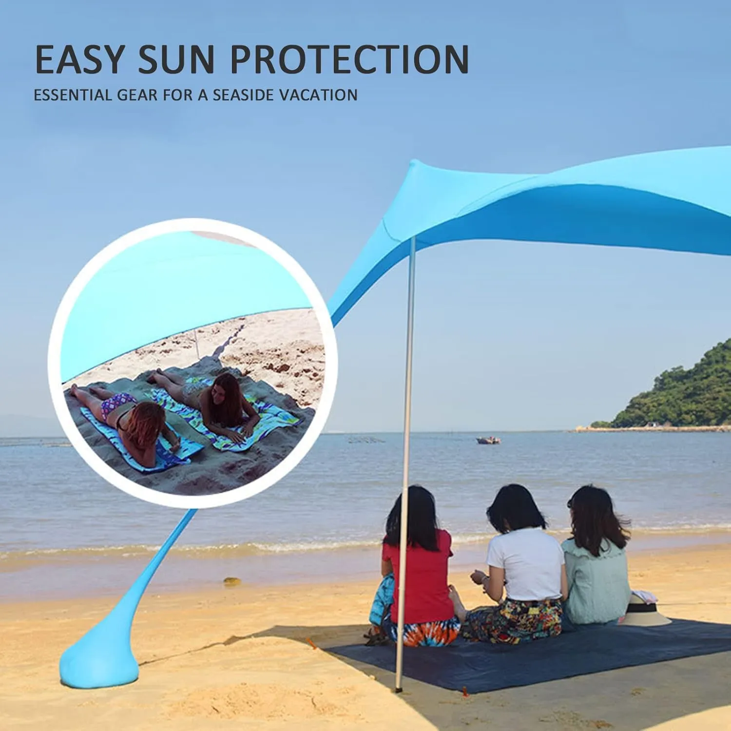 Camping Tarp Sun Shelter, Waterproof Camping Tent Tarp, Portable Lightweight Anti UV Awning Canopy, for Camping Trips Fishing Backyard Parks Picnics,G