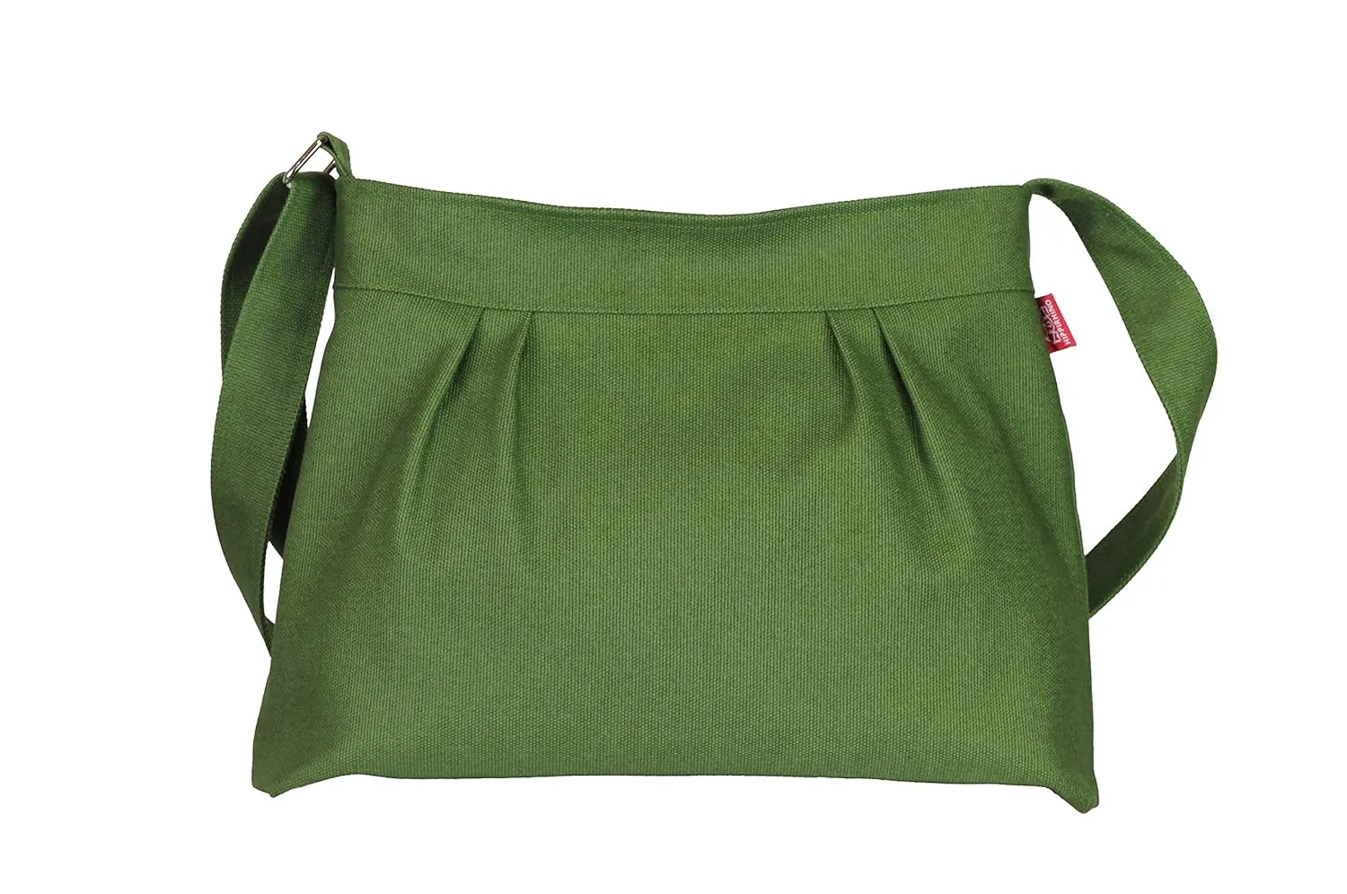 Canvas Crossbody Bags for Women Small Size Lightweight Everyday Purse Washable Shoulder Zipper Closure Green Bag