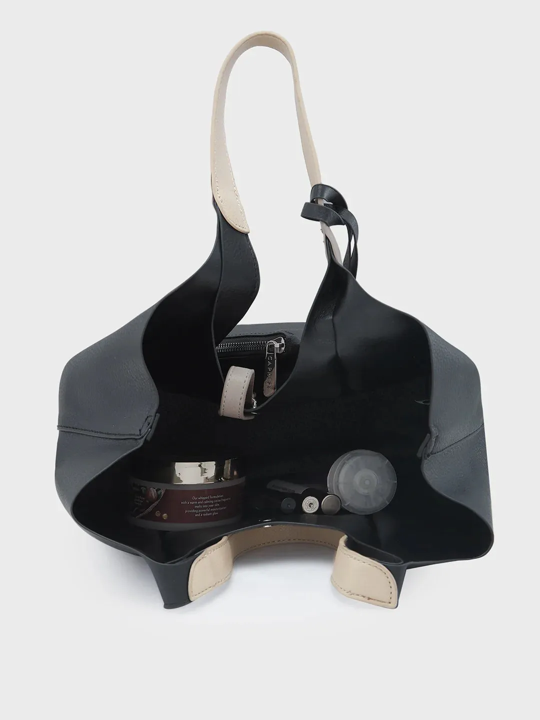 Caprese Tiera Large Black Hobo Bag