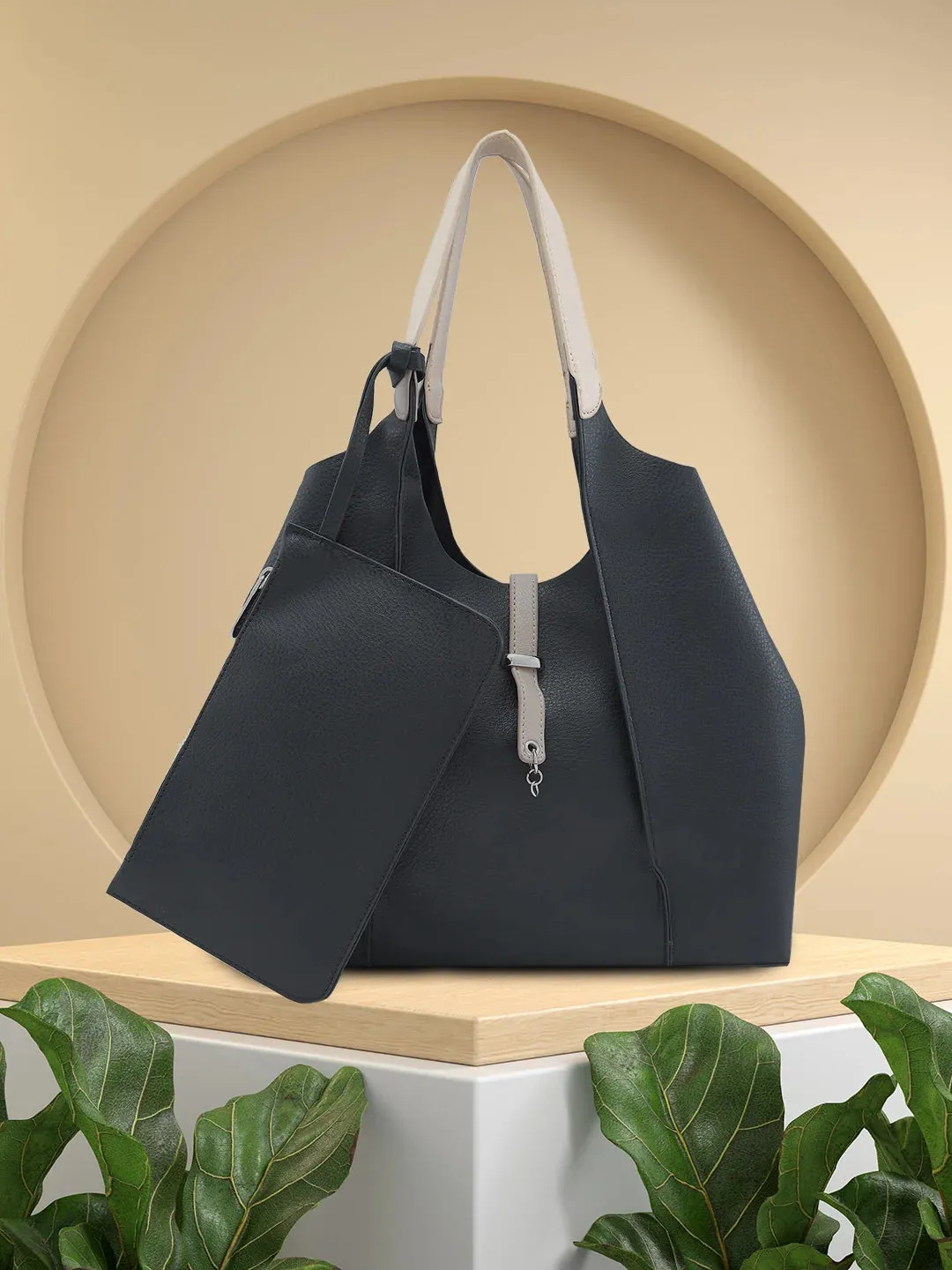 Caprese Tiera Large Black Hobo Bag