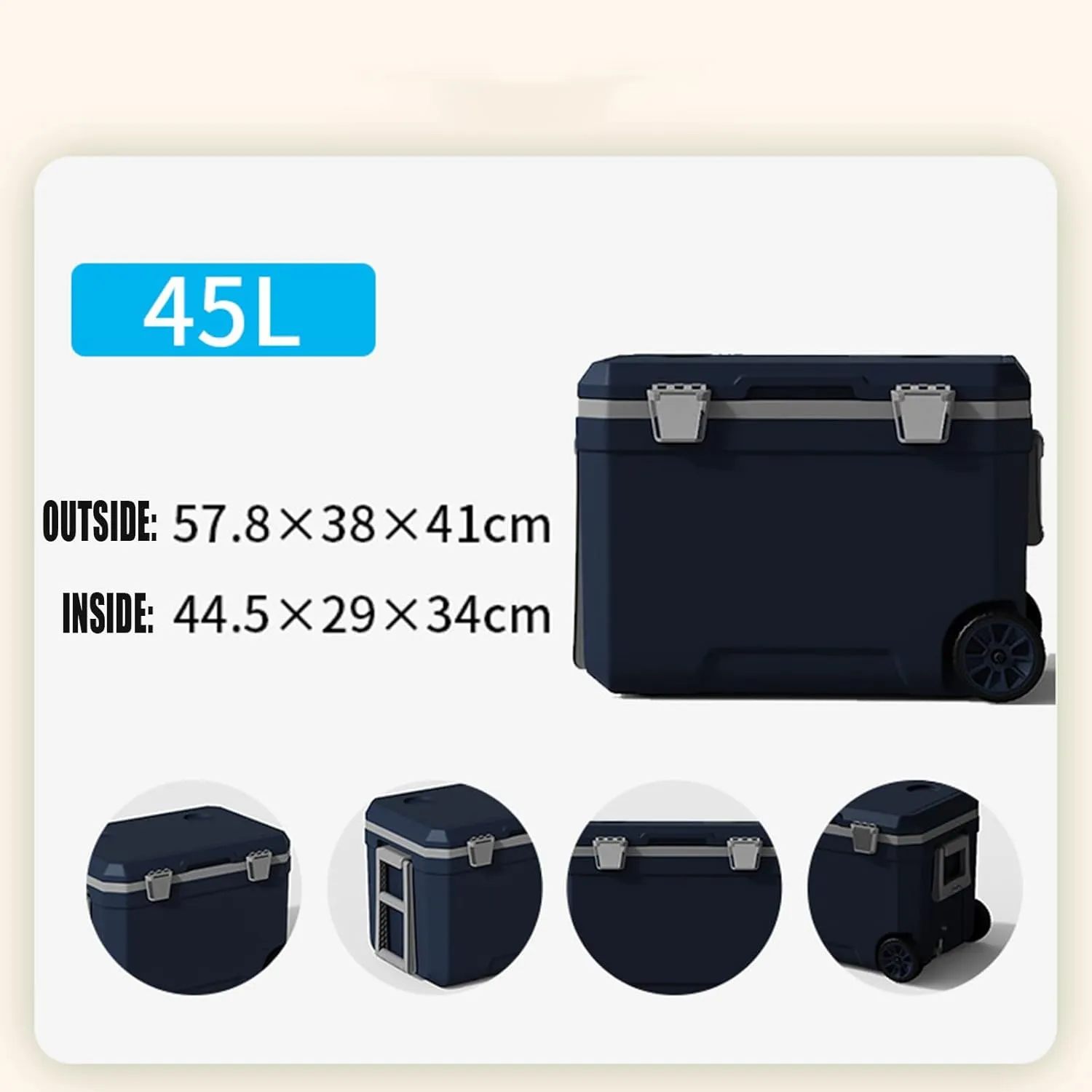 Car Camping Coolers for Acura Concept/Integra/MDX/RDX/TLX/ZDX/CDX/CSX/ILX, Waterproof Portable Cooler, Leak Proof Picnic Insulated Bag, Ultra-Light Premium Ice Chest Box,C-Blue-45L