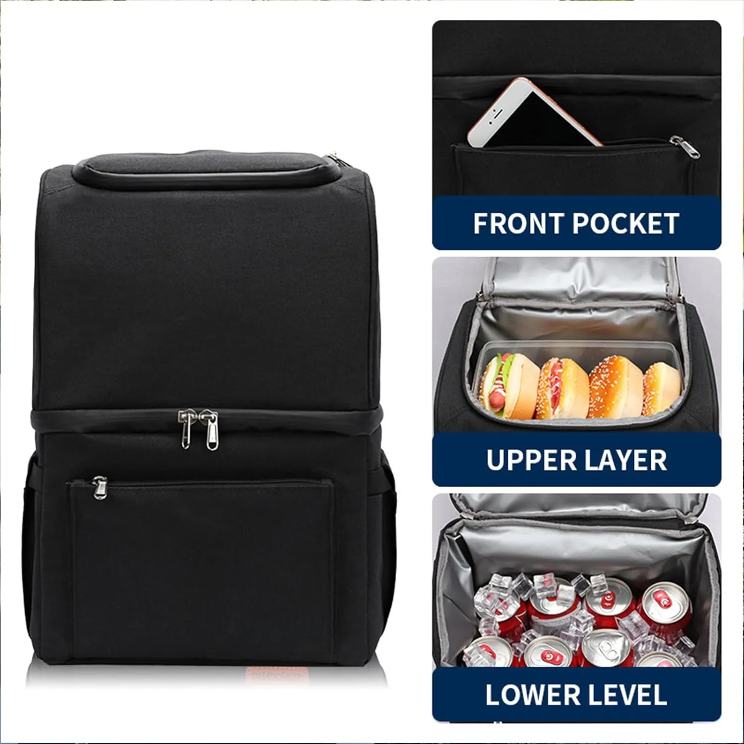 Car Camping Coolers for Fisker Alaska/Emotion/Ocean/Concept/Karma, Waterproof Portable Cooler, Leak Proof Picnic Insulated Bag, Ultra-Light Premium Ice Chest Box
